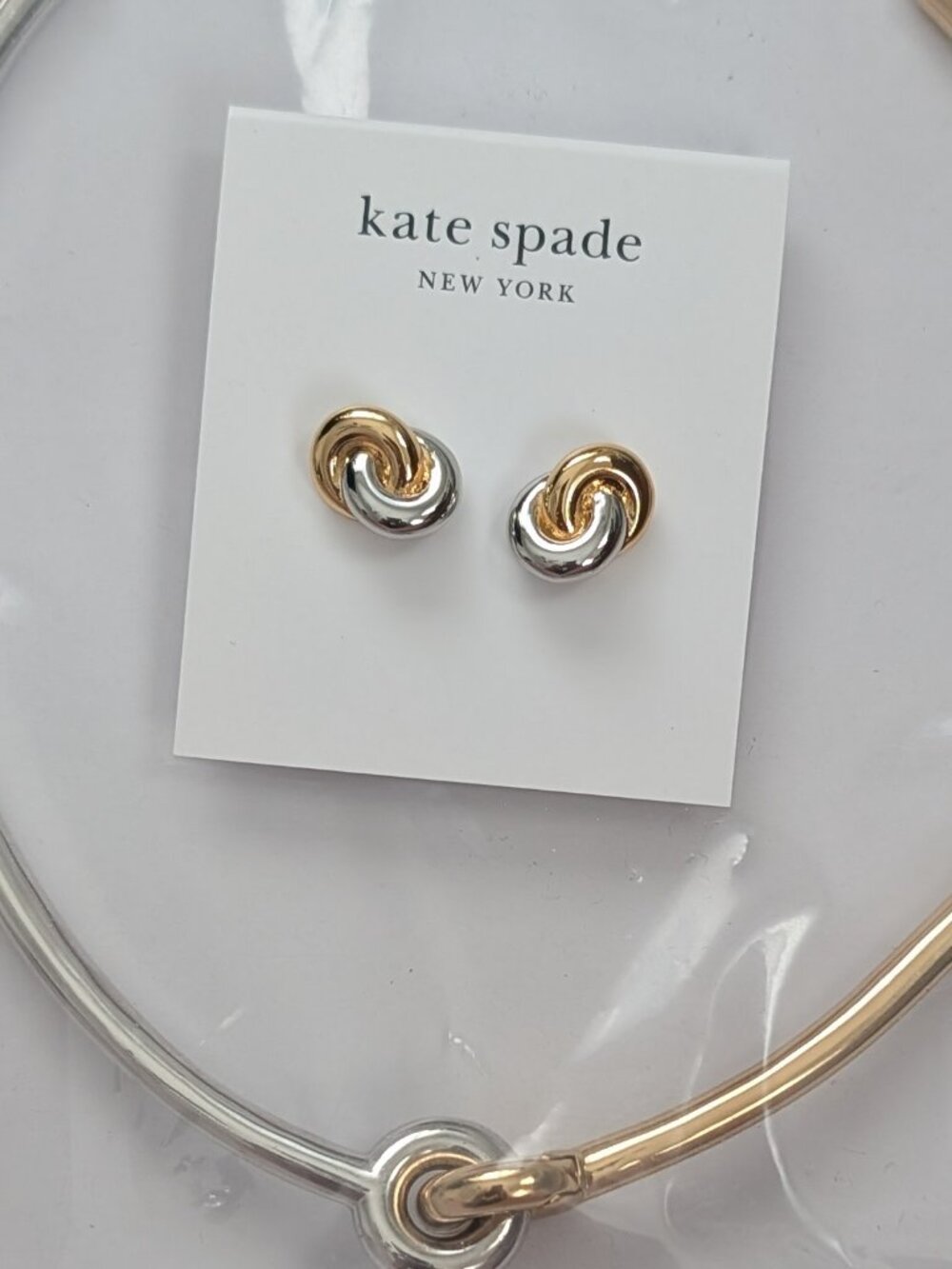 kate spade interlock choker necklace and interlock studs NWT bundle